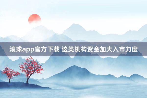 滚球app官方下载 这类机构资金加大入市力度