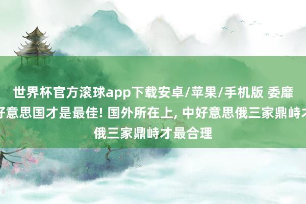 世界杯官方滚球app下载安卓/苹果/手机版 委靡不振的好意思国才是最佳! 国外所在上, 中好意思俄三家鼎峙才最合理