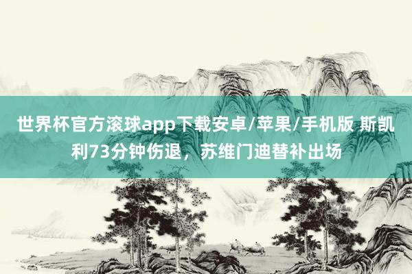 世界杯官方滚球app下载安卓/苹果/手机版 斯凯利73分钟伤退，苏维门迪替补出场
