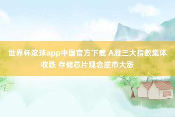 世界杯滚球app中国官方下载 A股三大指数集体收跌 存储芯片观念逆市大涨