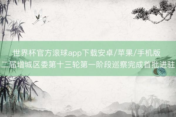 世界杯官方滚球app下载安卓/苹果/手机版 二届增城区委第十三轮第一阶段巡察完成首批进驻